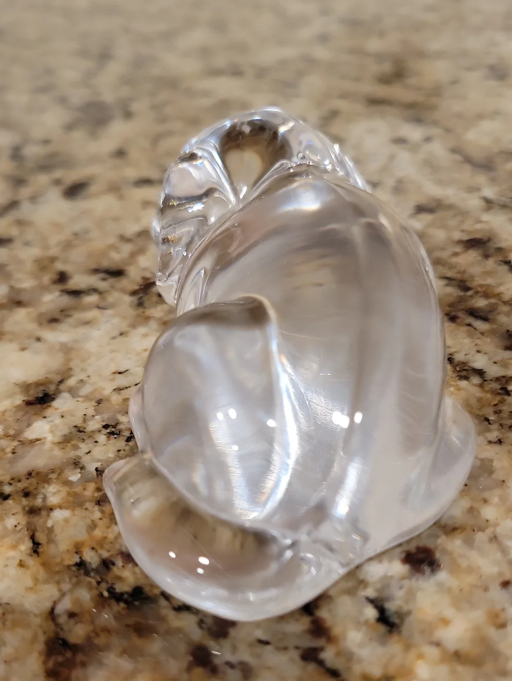 Princess House Crystal Sleeping Puppy Dog Figurine Glass Paperweight Vintage